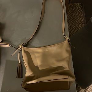 Coach bucket bag; tan; great condition